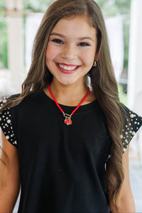 Girls: The Superfan Red Gameday Beaded Necklace