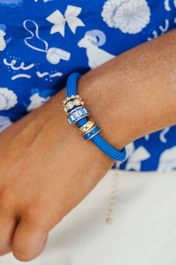 Girls: Saturday Stack Royal Blue Gameday Bracelet