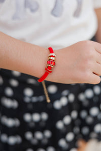 Girls: Saturday Stack Red Gameday Bracelet