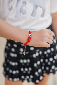Girls: Saturday Stack Red Gameday Bracelet