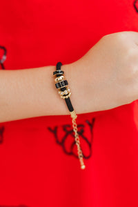 Girls: Saturday Stack Black Gameday Bracelet