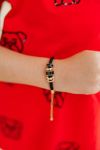 Girls: Saturday Stack Black Gameday Bracelet