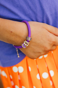 Girls: Saturday Stack Purple Gameday Bracelet