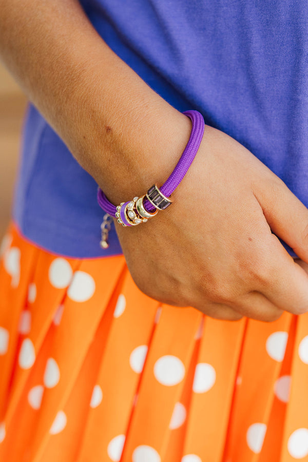 Girls: Saturday Stack Purple Gameday Bracelet
