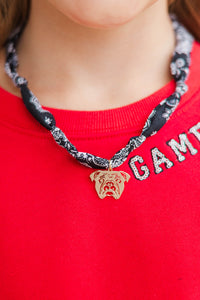 Girls: Loud And Proud Black Bulldog Necklace