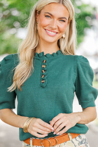 Chai Time Emerald Green Sweater