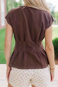 Better Than The Best Brown Blouse