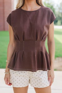 Better Than The Best Brown Blouse