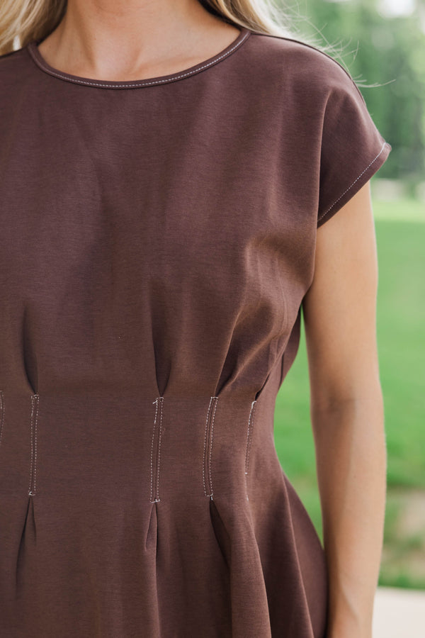 Better Than The Best Brown Blouse