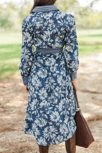 Dream State Blue Floral Midi Dress