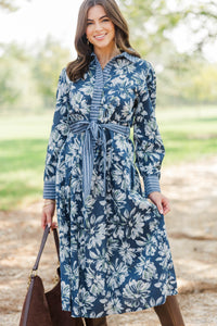 Dream State Blue Floral Midi Dress