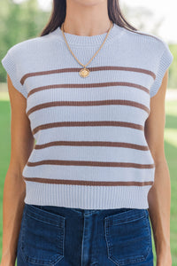 The Capsule Light Blue Striped Sweater