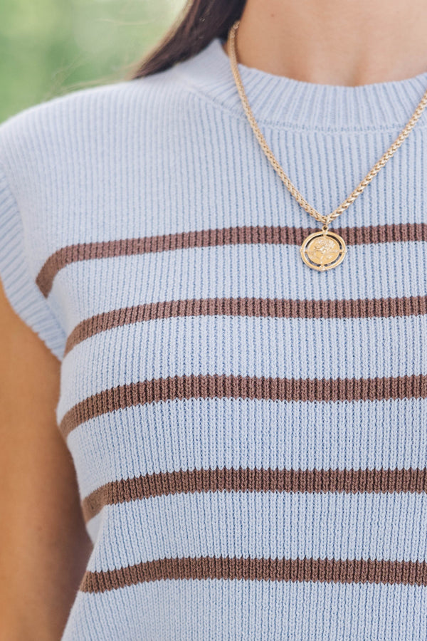 The Capsule Light Blue Striped Sweater
