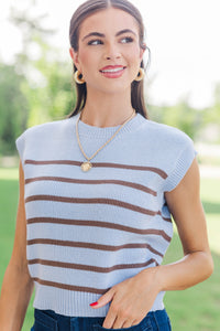 The Capsule Light Blue Striped Sweater