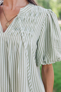 Soft Stitch Sage Blouse