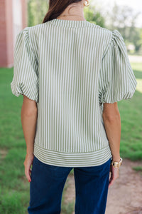 Soft Stitch Sage Blouse