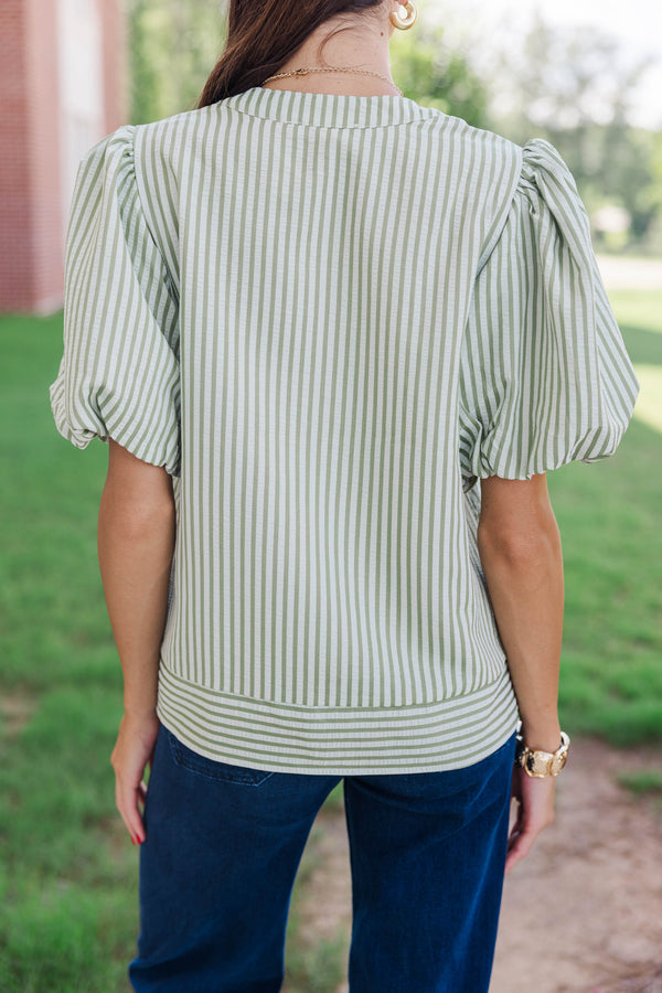 Soft Stitch Sage Blouse