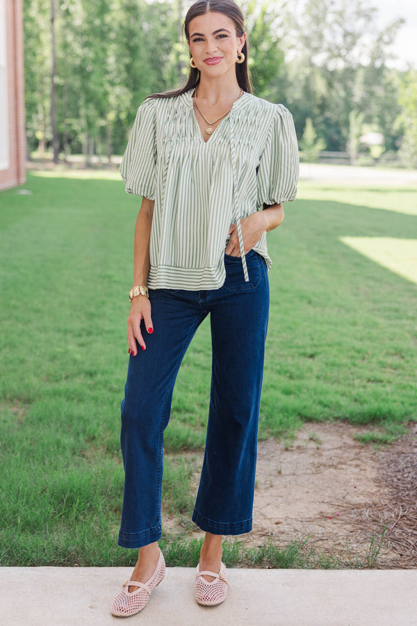 Soft Stitch Sage Blouse