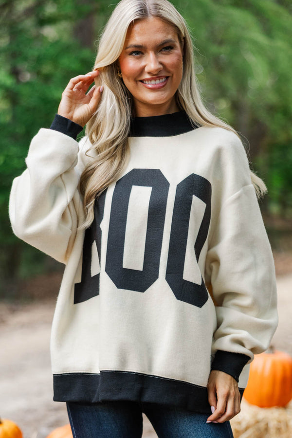 Ghost Mode White Boo Reversible Sweatshirt