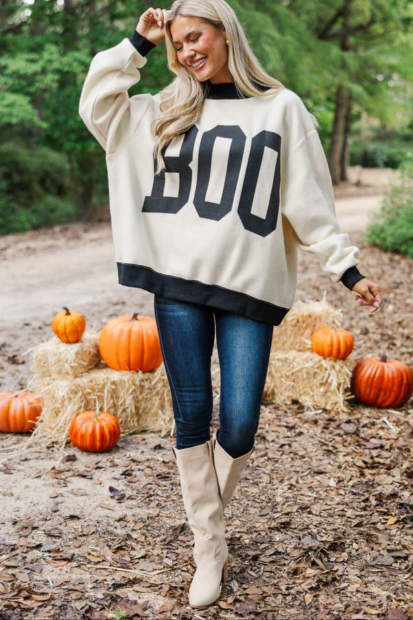 Ghost Mode White Boo Reversible Sweatshirt