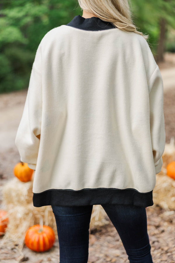 Ghost Mode White Boo Reversible Sweatshirt