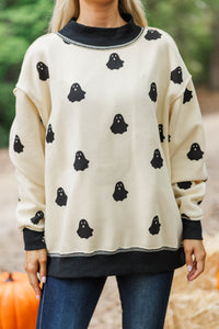 Ghost Mode White Boo Reversible Sweatshirt