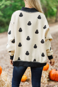 Ghost Mode White Boo Reversible Sweatshirt