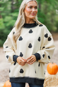 Ghost Mode White Boo Reversible Sweatshirt