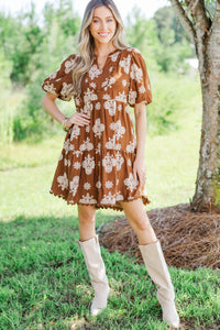 Beautiful Bond Brown Floral Dress