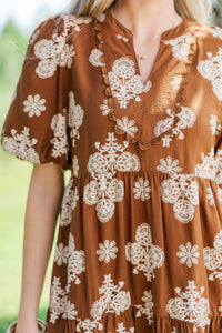 Beautiful Bond Brown Floral Dress