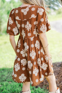 Beautiful Bond Brown Floral Dress