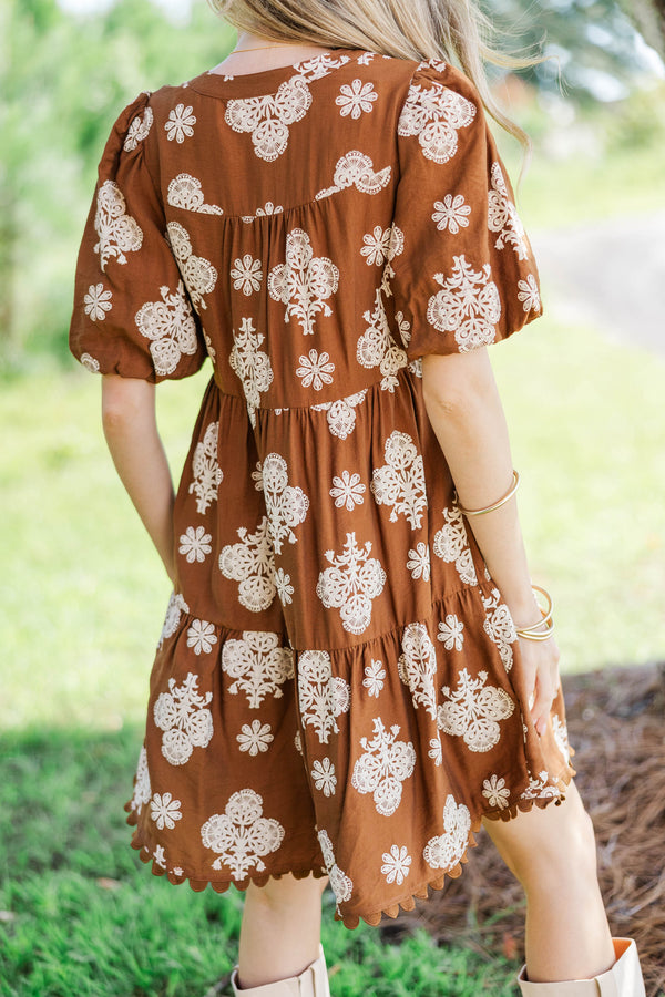 Beautiful Bond Brown Floral Dress