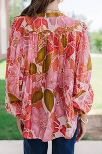 Sovereign Coral Floral Blouse