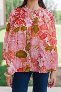 Sovereign Coral Floral Blouse