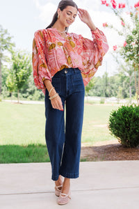 Sovereign Coral Floral Blouse