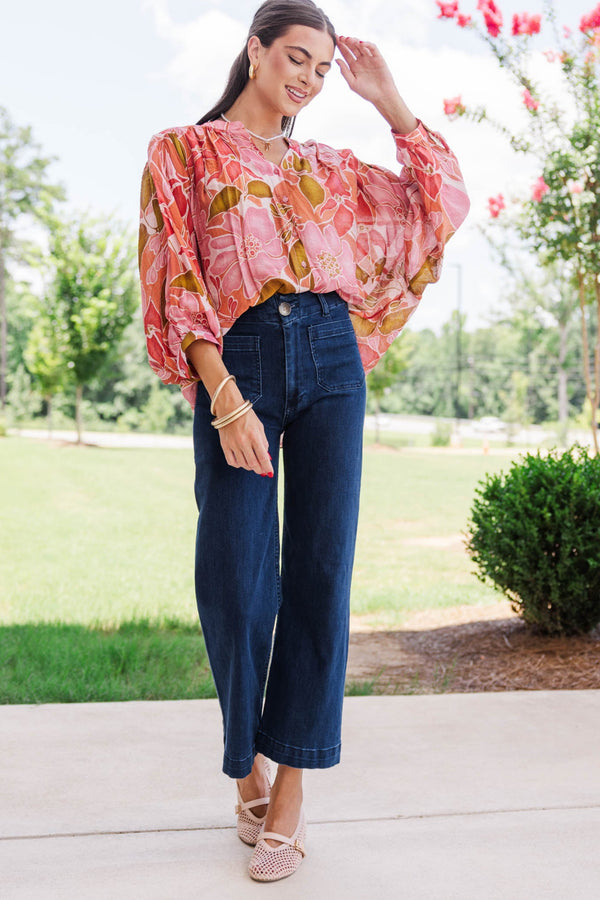 Sovereign Coral Floral Blouse