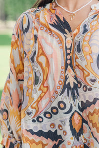 Willow & Wren Rust Floral Blouse