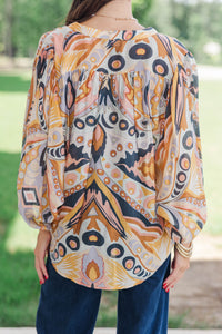 Willow & Wren Rust Floral Blouse