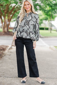 Sweet Connection Brown Floral Tiered Blouse