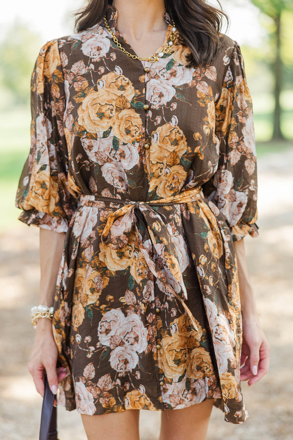 Small Wonders Brown Floral Dress