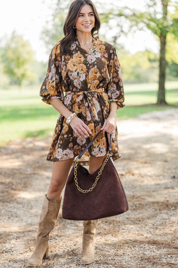 Small Wonders Brown Floral Dress