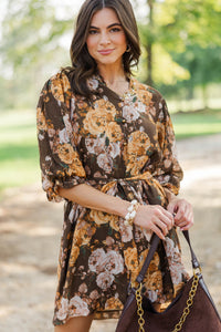 Small Wonders Brown Floral Dress