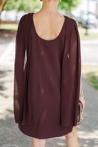 The Perfect Choice Brown Scarf Dress