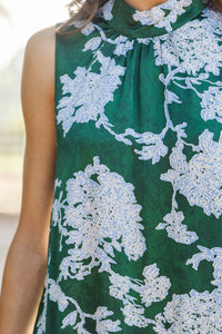 Thoughtfully Made Green Floral Midi Dress