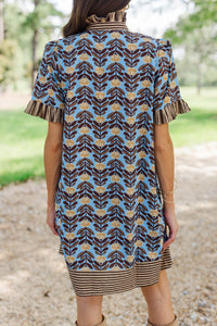 It's A Keeper Blue Floral Dress