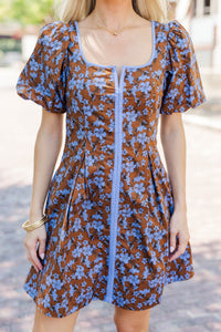 It Just Fits Brown Floral Dress