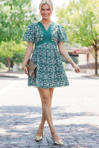 Love It More Green Embroidered Dress