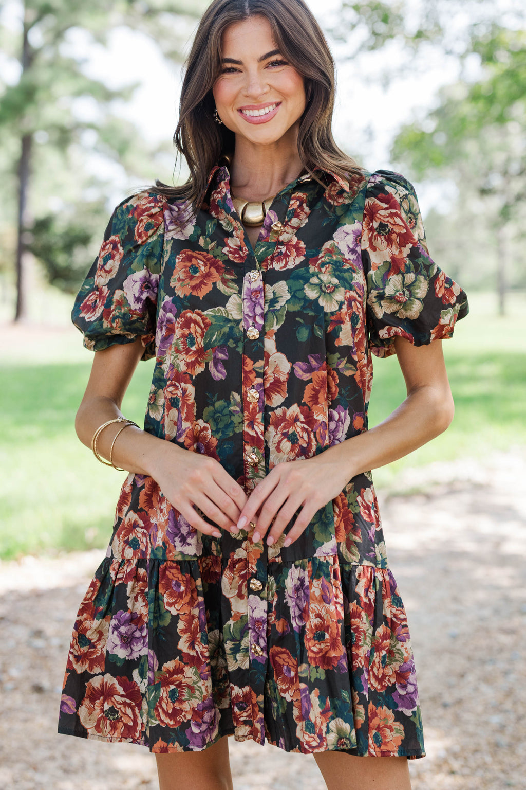 emerald green floral dress New Season – Shop the Mint nonPD Black and gold will 100% Polyester Color:Khaki Stripe