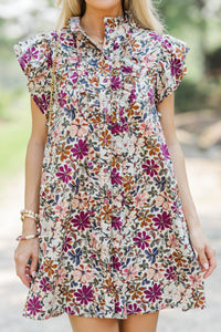 Sweet Harvest Burgundy Floral Dress