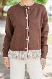 Cozy Haven Brown Cardigan